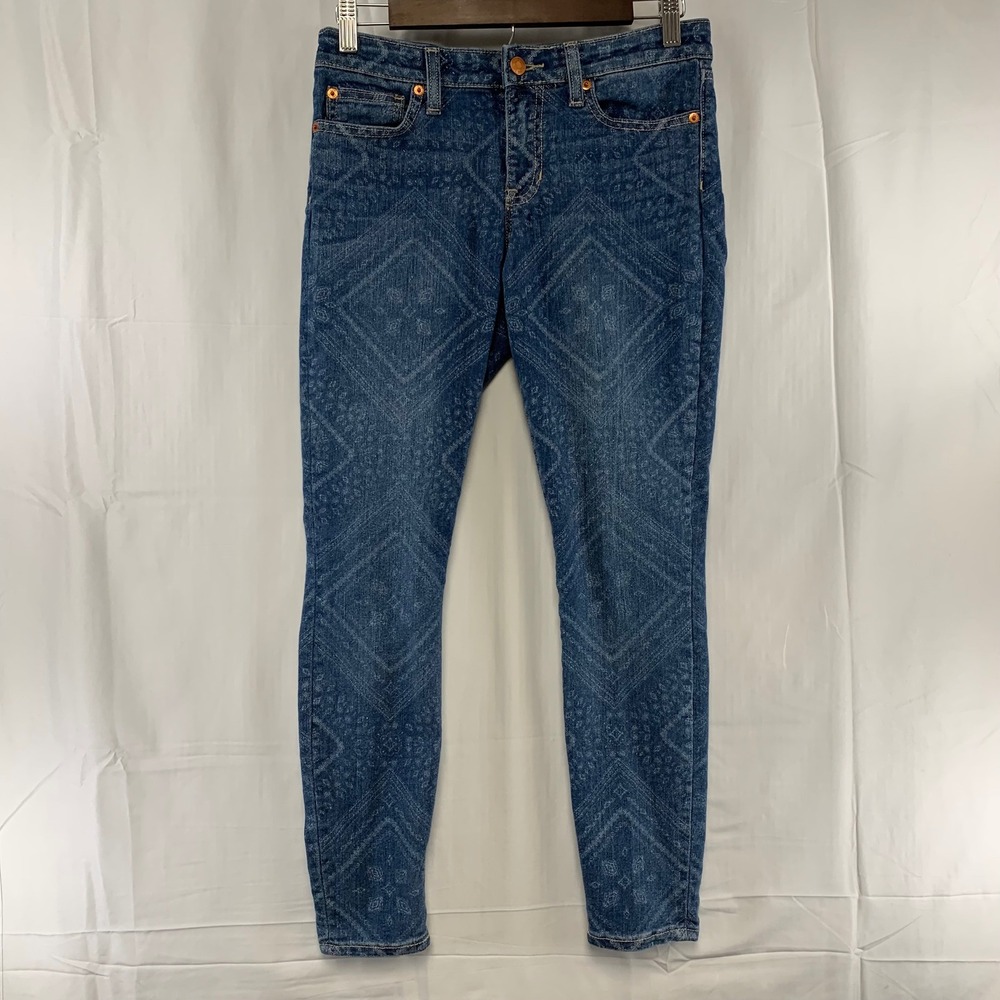 Gap Legging Skimmer Jeans Womens 2/26 Blue‎ Bandana Print Skinny Ankle 259136-00